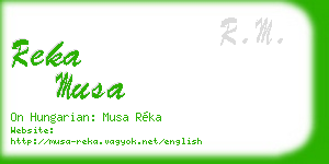 reka musa business card